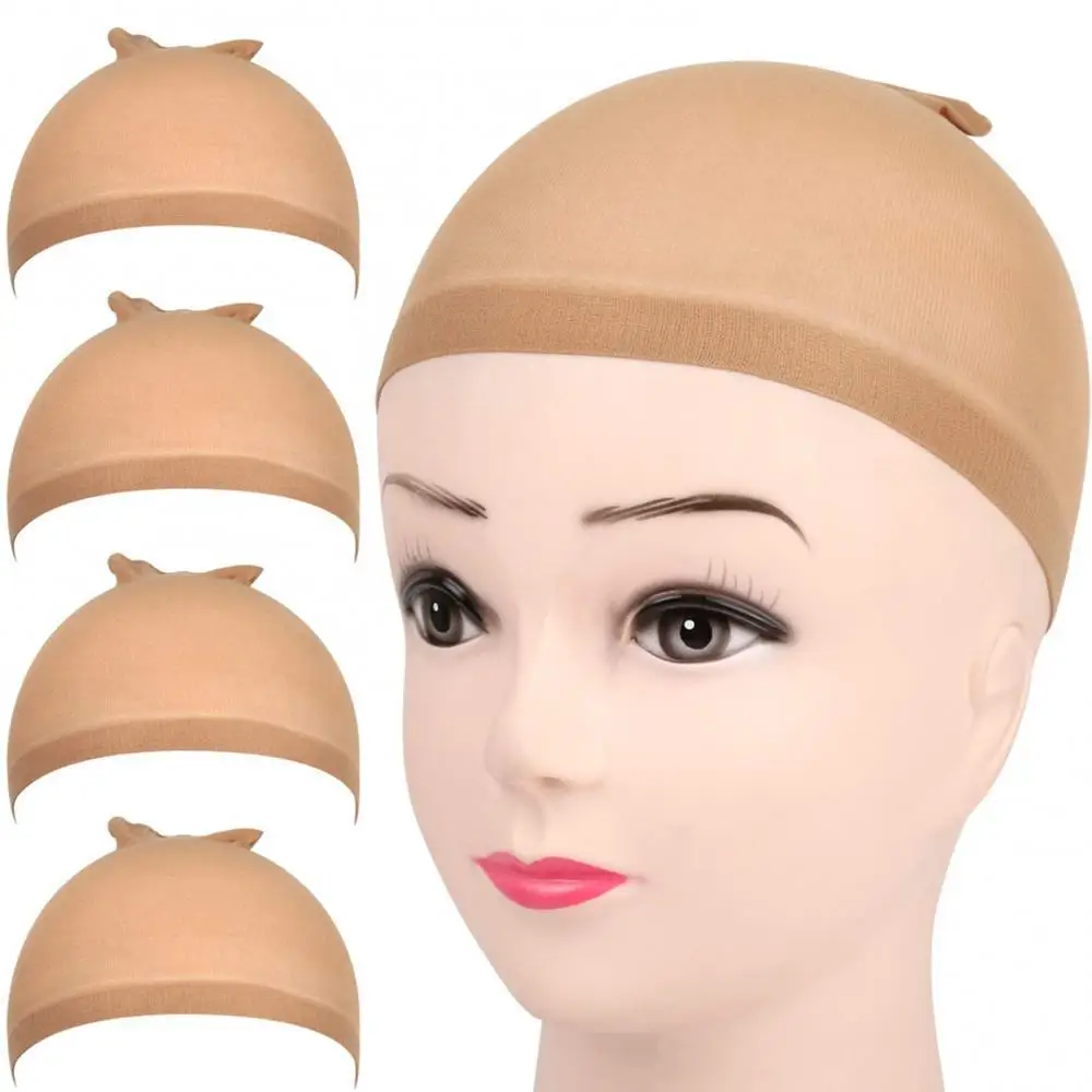 2Pcs Wig Liner Cap Cover Mesh Hair One end Faux Silk Net Hat Hairpiece