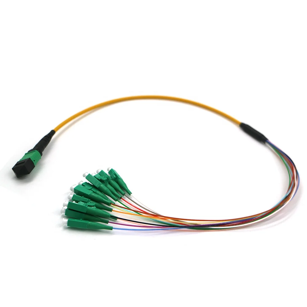 

Fiber Optic Ribbon Cable 12 fiber MPO to LC Breakout Jumper