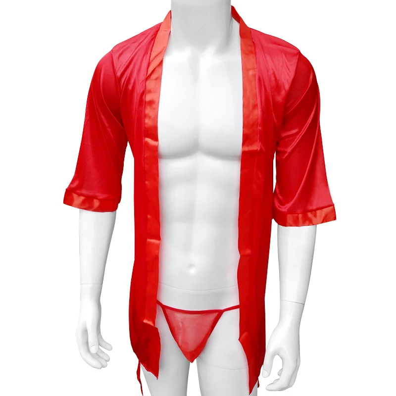 mens short sleeve dressing gown