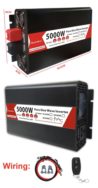 Pure Sine Wave Inverter 5000W 12000W Solar Inversor 24v 110v 12v 220V 48V  Onda Pura Solares Low Frequency Power Car Converter