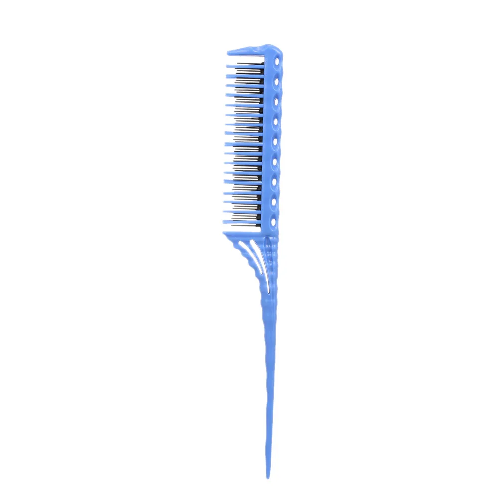 3-Row Teeth Teasing Comb Detangling Brush Rat Tail Comb Adding Volume Back Coming Hairdressing Combs