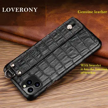 

LOVERONY Case For Apple iPhone X XR XS MAX With Wrist Support Protective Cover For iPhone 11 PRO Cowhide Leather Business Case