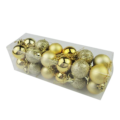 24pcs/lot Hanging Xmas Party Ornament decorations for Home Christmas decorations 30cm Christmas Tree Decor Ball Bauble
