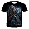 New Fashion T-shirt Black Skull Series Printed 3D T Shirt 1