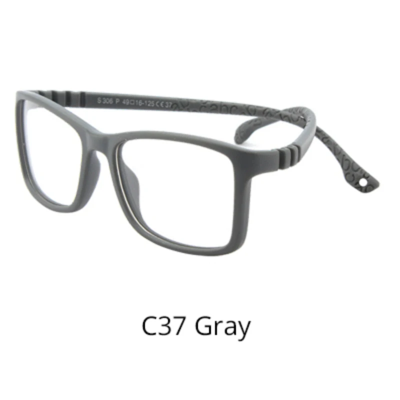 grey Kilig, детские очки, гибкая оправа TR90, силикагель, очки с ремешком, близорукость, оптические очки, оправа для очков K306 - Цвет линз: grey