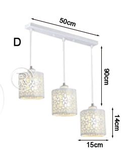 Современные скандинавские подвесные светильники железные выдалбливают люстра подвесной светильник украшение дома для столовой спальни магазин бар - Цвет корпуса: D
