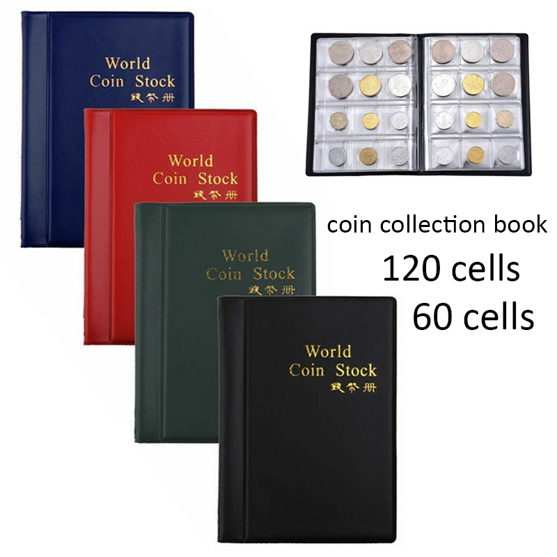 60/120 Pockets Album For Coins Collection Book Home Decoration Photo Coin Holders Scrapbook | Дом и сад