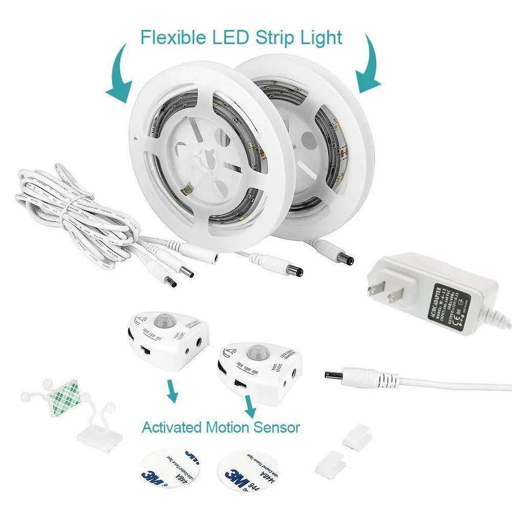 Intelligent индукционный шкаф светодиодные полосы лампы 1,2 м 2835smd DC12v переключатель датчика освещение для гардероба светодиодные полосы света для кровати