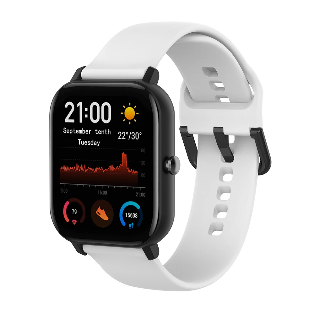 Силиконовый ремешок для наручных часов для Huami Amazfit GTS GTR Bip, Смарт-часы, спортивный сменный Браслет, аксессуары для браслетов