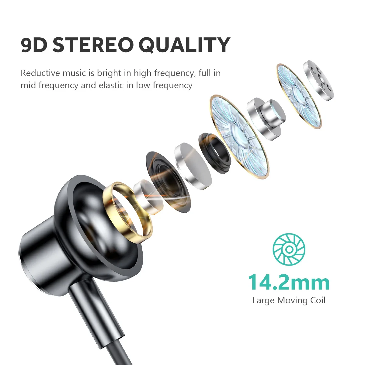 Fones de Ouvido sem Fio Fone de Ouvido Bluetooth com Cartão Horas de Reprodução de Música à Prova Magnético D'água A12l tf 100 - Image 4