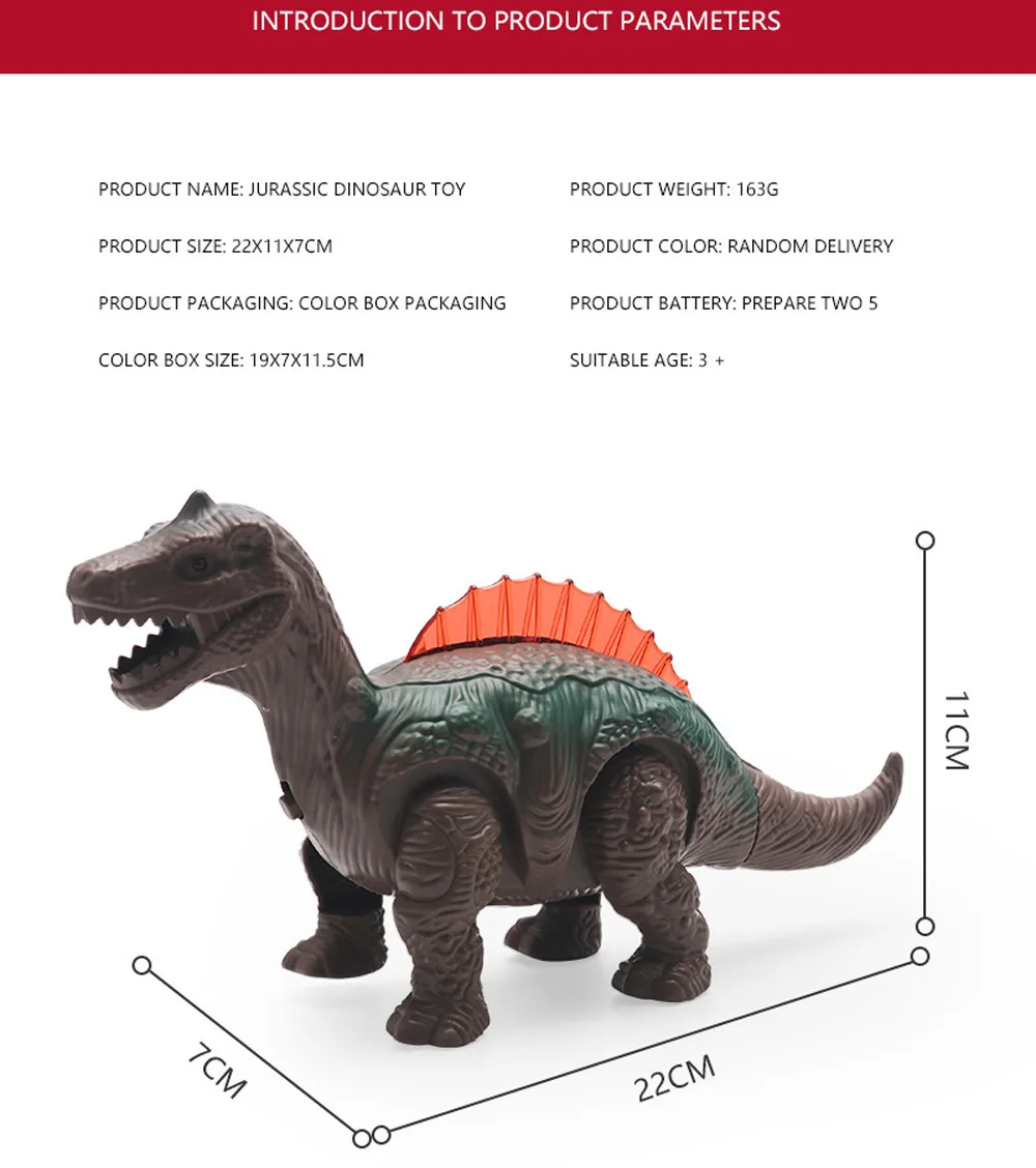Интерактивные игрушки для детей светильник электронная игрушка-динозавр пластиковый ходячий робот ревущий интерактивный динозавр подарки L1016
