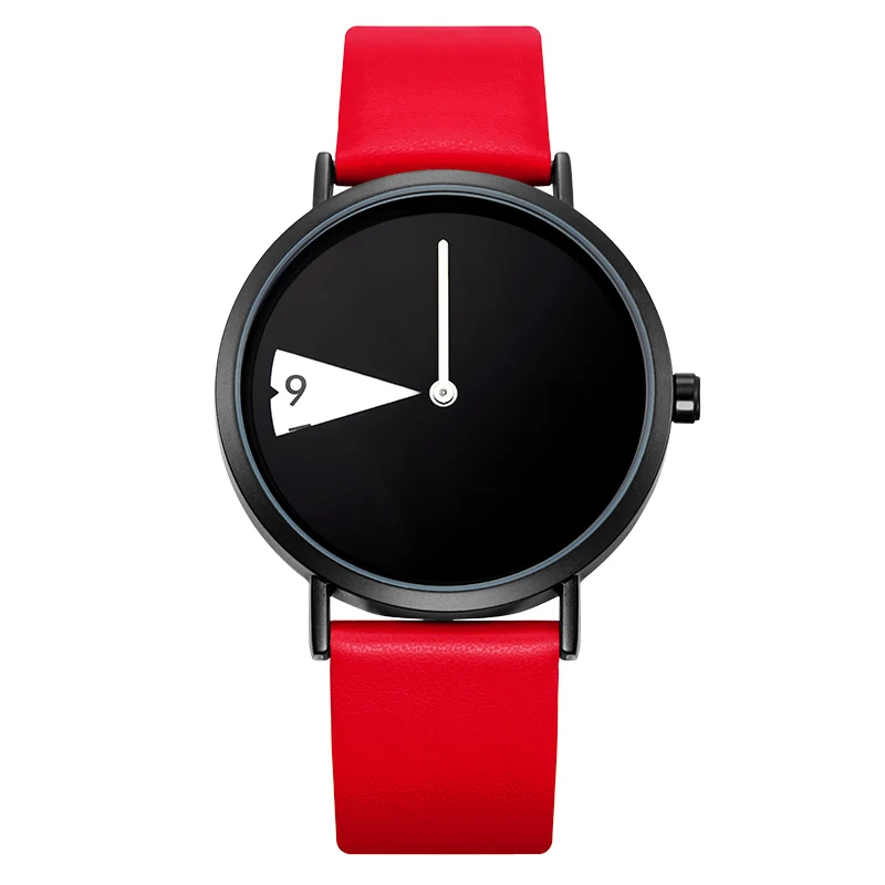 Red SINOBI Кварцевые наручные часы женские модные роскошные Креативные Часы Montre Femme Топ брендовые часы кожаные часы Reloj Mujer Прямая поставка - Цвет: Red