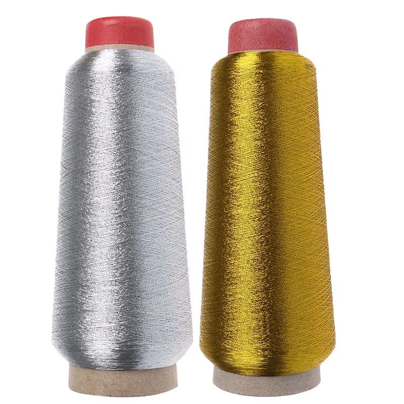 

1PC Sewing Machine Cone Threads Polyester Overlocking All Purpose Golden Silver