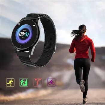 

Fashion Men Women Smart Bracelet Round Screen Heart Rate Blood Oxygen Health Monitoring Running Sports Waterproof Bracelet Gift