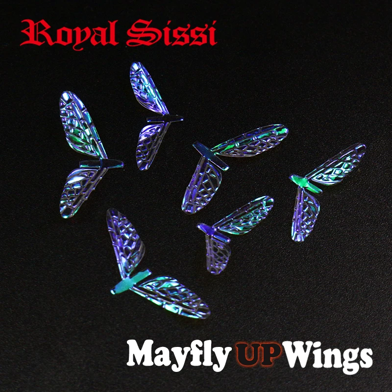 Royal Sissi 10 пар, тонкая пленка для завязывания мух, крылья mayfly, незаменимая сухая катушка для мух, крылья, перламутровые, для ловли мух, форели