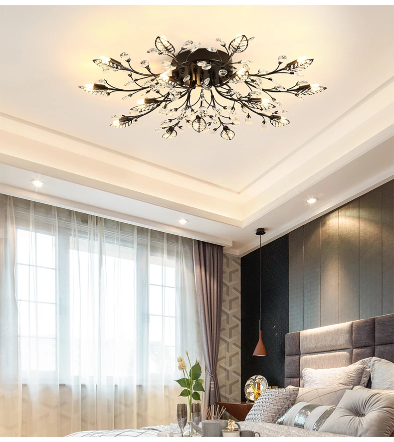 round chandelier Modern Crystal Ceiling Chandelier Indoor Lighting Chandeliers Cristal Lustre For Living Room Bedroom Kitchen LED Fixture Lights dining chandelier