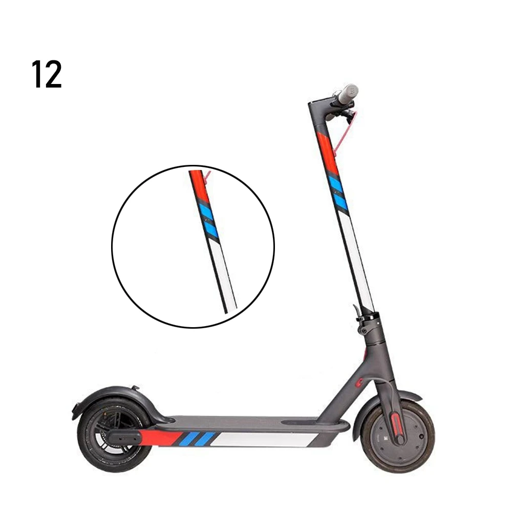1 Set 20 Colors Reflective Styling Warning Strip Stickers Safety Decals For Xiaomi Mijia M365 Electric Scooter Skateboard Parts - Цвет: 12