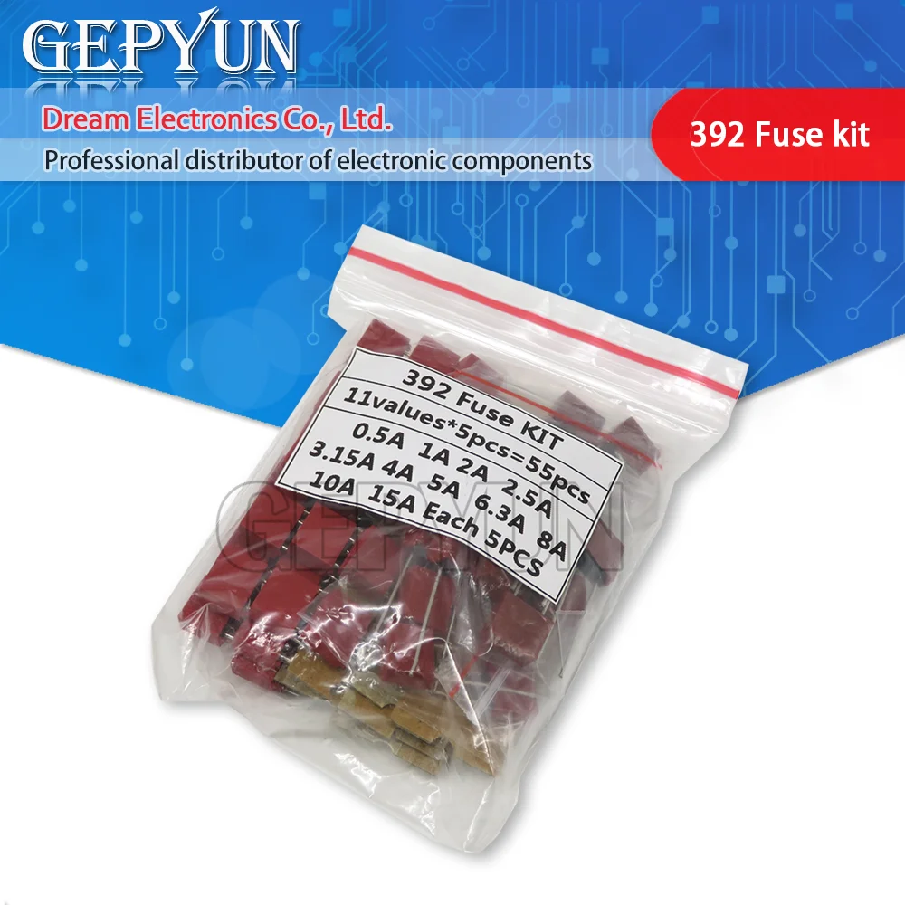 Square Plastic Fuse Assortment Kit 55PCS plastic fuse kit