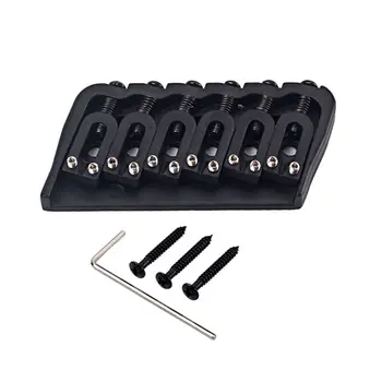 

1 Set Electric Guitar 6 String Saddle Bridge with Wrench Screws Replacement Parts Musical Instrument Accessories