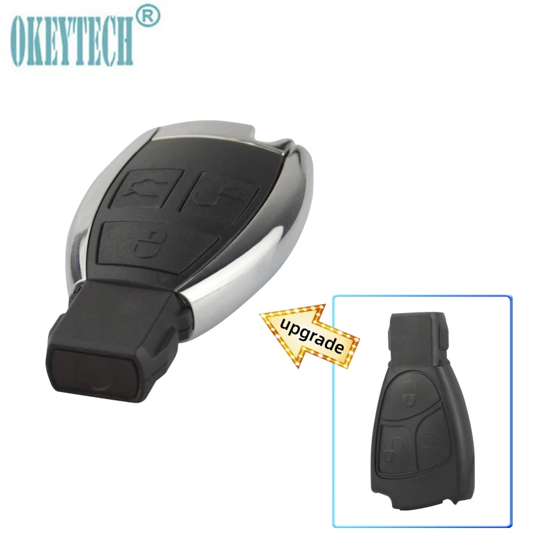 

OkeyTech Modified Replacement Smart Car Key Shell For Mercedes Benz B C E ML S CLK CL Smart Key 3 Soft Buttons