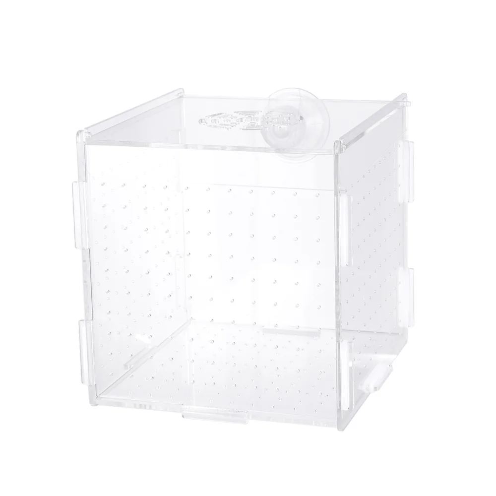 

Transparent Fish Tank Breeding Isolation Box Aquarium Incubator Hatching Boxes Multifunctional Acrylic Fish Tank Holder(Suction