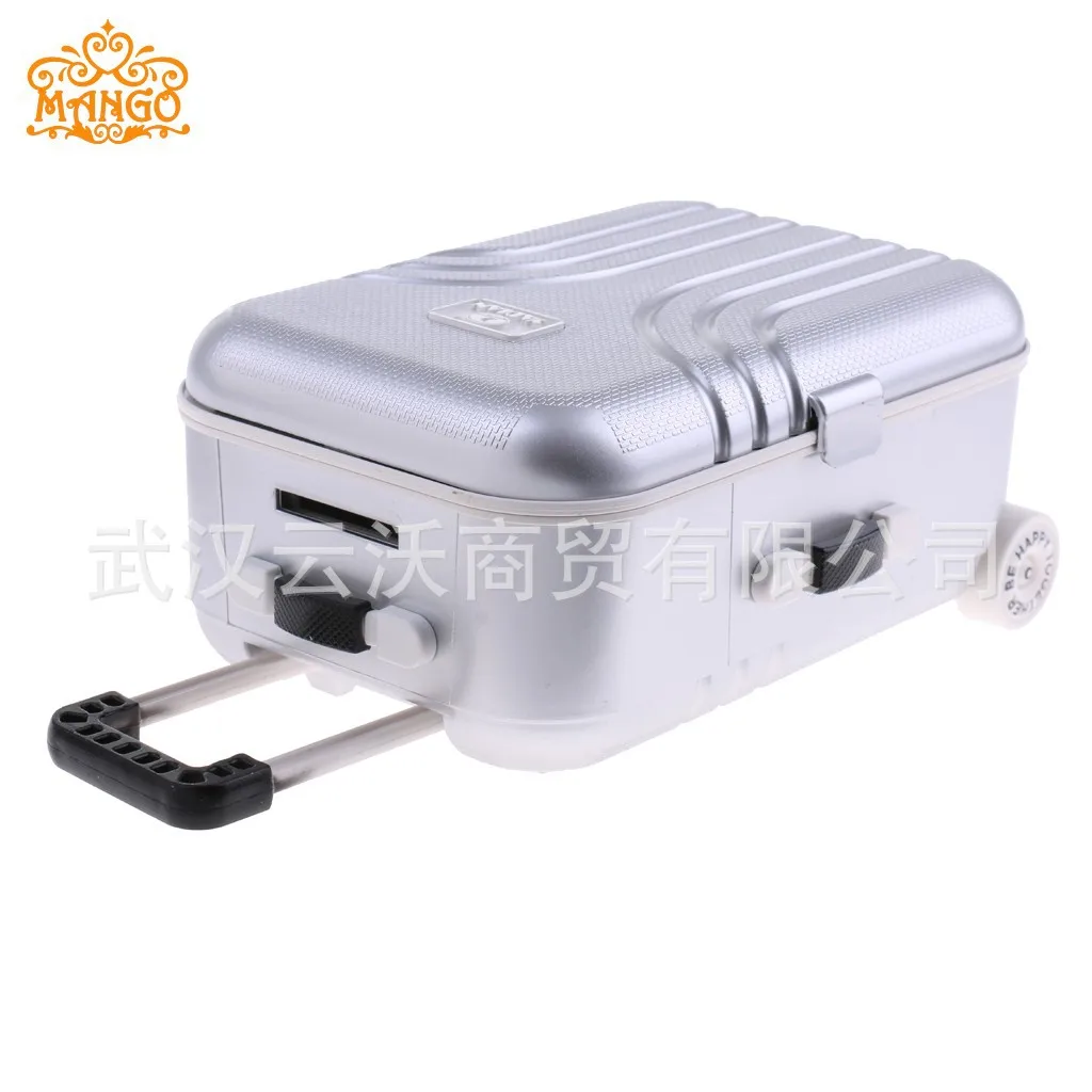 

1: 6 Dollhouse Mini Furniture Model BJD Props Fashion Draw-bar Luggage School Bag Cute