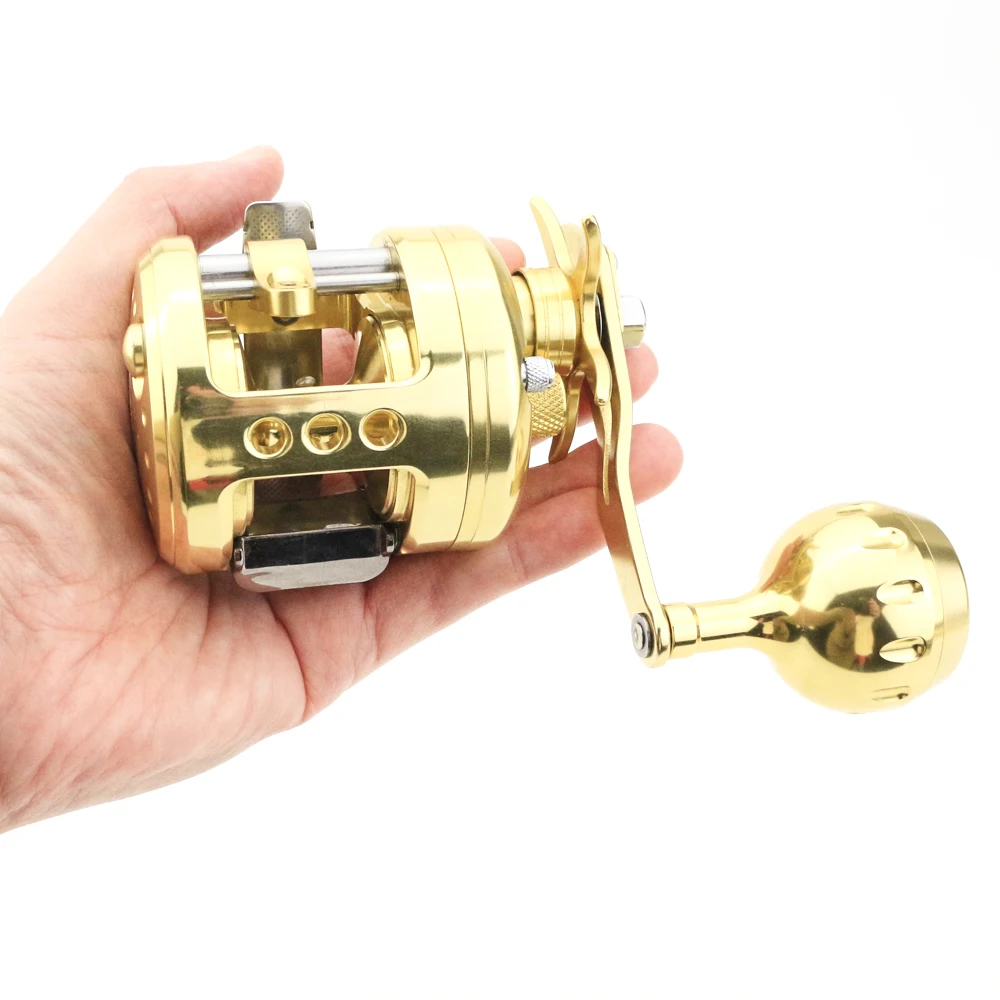 Trolling Metal Slow Jigging reel max drag 13kg Gear Ratio5.1:1 Resistant  Corrosion Overhead Saltwater Casting Metal Fishing reel