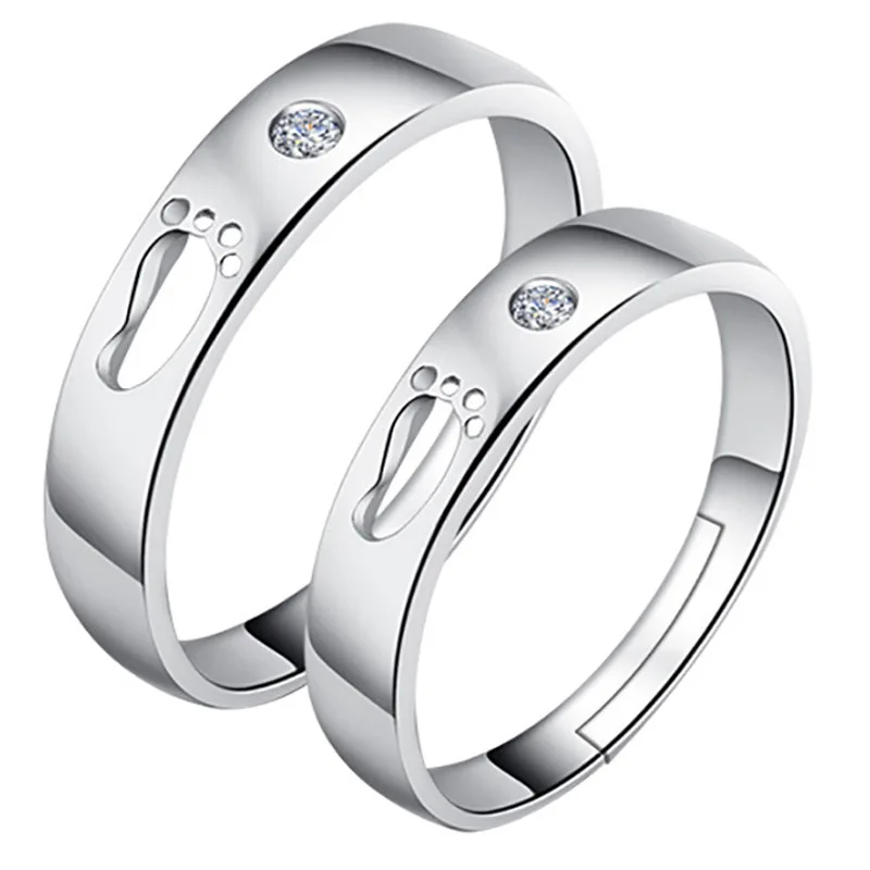 ORIGINAL  CHAMSS Romance Love Trail Couple Opening Ring Personality Fashion Female Birthday Gift