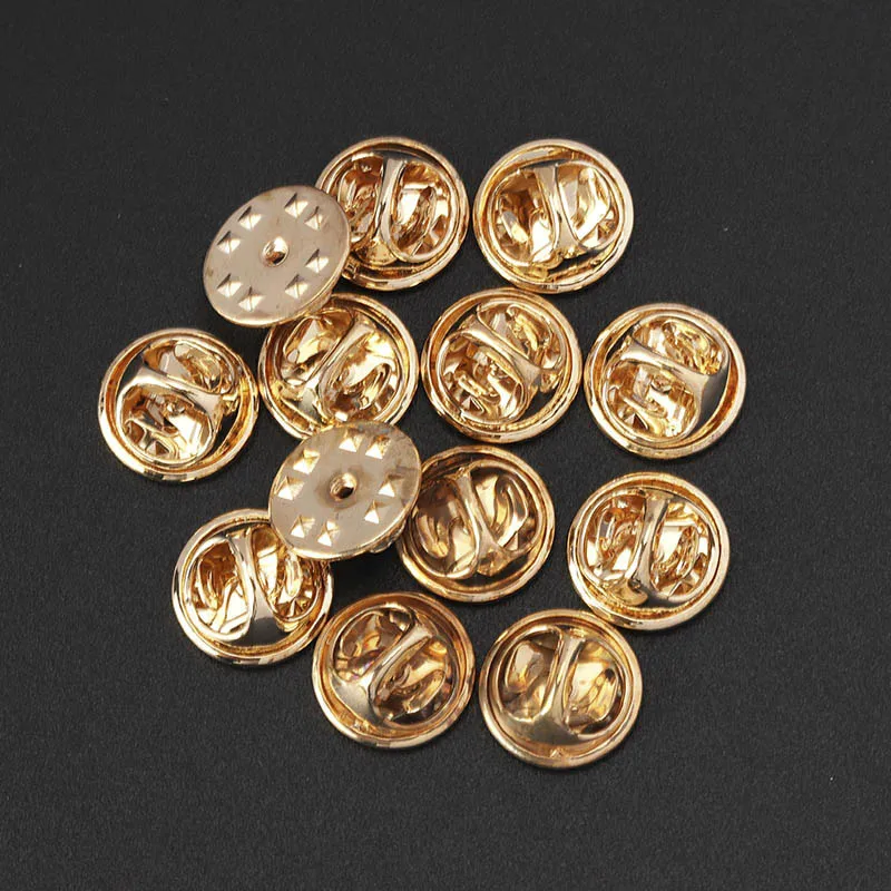 Kc gold 50 шт. металлические/резиновые булавки сзади Замена удобная посадка бабочка клатч Брошь Поиск поставщика для Diy ювелирных изделий - Цвет: Kc gold