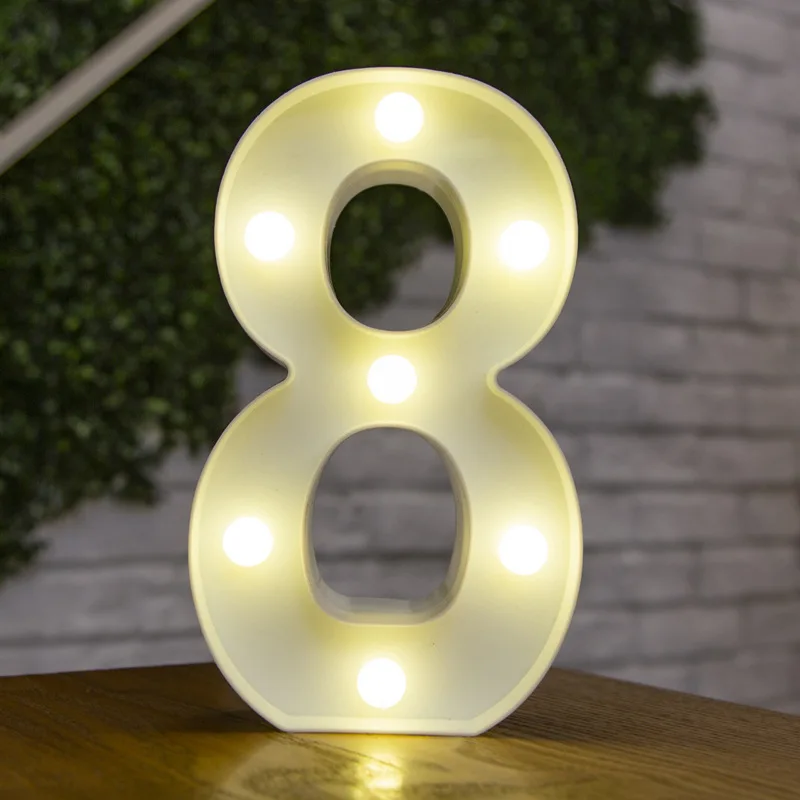 3D Letter LED Night Light 26 Letters 0-9 Numbers Subtitles Logo Lights for Interior Decoration Baby Shower Wedding Decoration cool night lights Night Lights