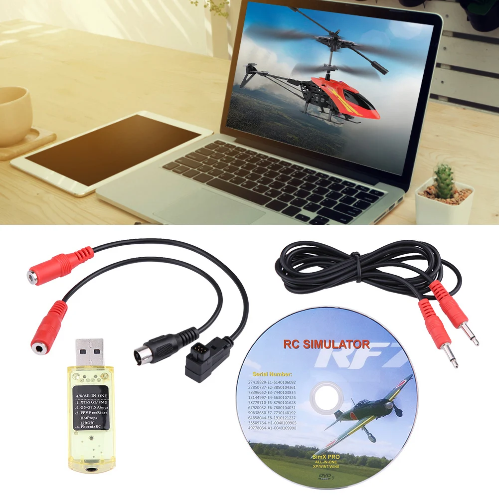 22 в 1 симулятор RC Полетный USB кабель Поддержка Realflight G7/G6 G5 Phoenix 4 E2HG серии|Аксессуары