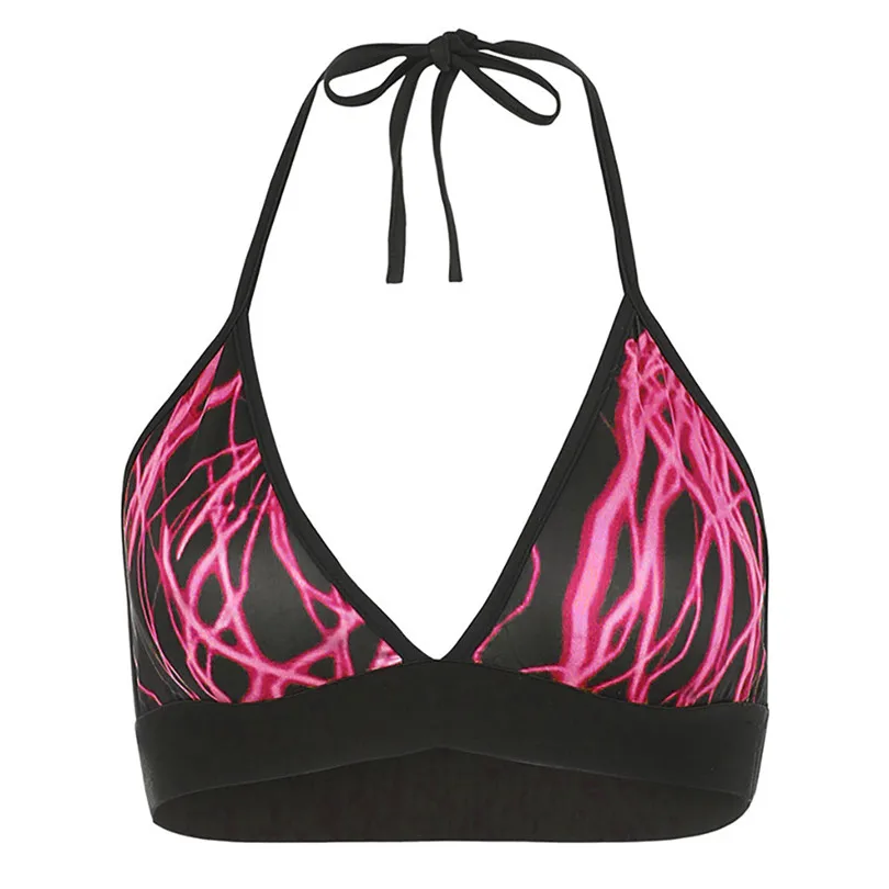 Halter Bras For Women Wireless Print Bra Push Up Sport Sleepwear Underwear Bra Tops S-L Bralette Encaje Mujer 30DEC0919