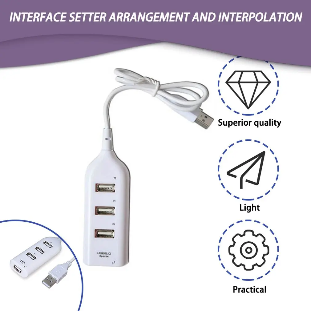 4 Порты и разъёмы отличается высокой Скорость концентраторы Hi-Скорость 4 Порты и разъёмы USB 3,0 Multi HUB разветвитель расширения для настольных ПК ноутбука адаптироваться Прямая