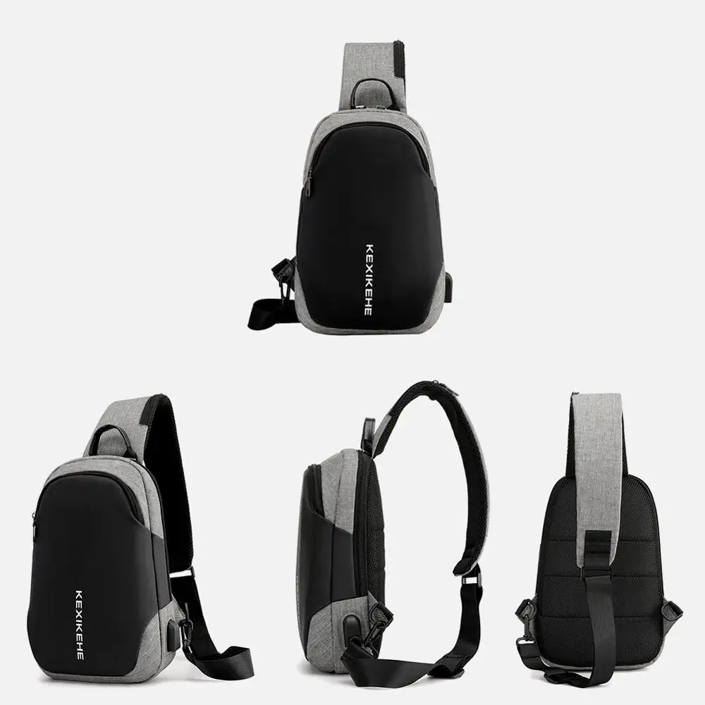 USB порт анти-вор сумка через плечо многофункциональный большой емкости водонепроницаемый мужской слинг сумки на пояс сумки на плече на груди Mochila