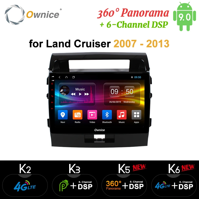 Ownice K1 K2 K3 10 1 &quotAndroid 8 автомобильный DVD навигатор gps плеер для Toyota land Cruiser 200 2007 2008 2009