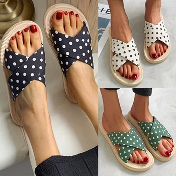 

Casual Slippers Women Cross Pot Colors Summer Shoes Woman Slip On Flat With Slides Buty Damskie Beach Shoes Zapatos De Mujer #C3