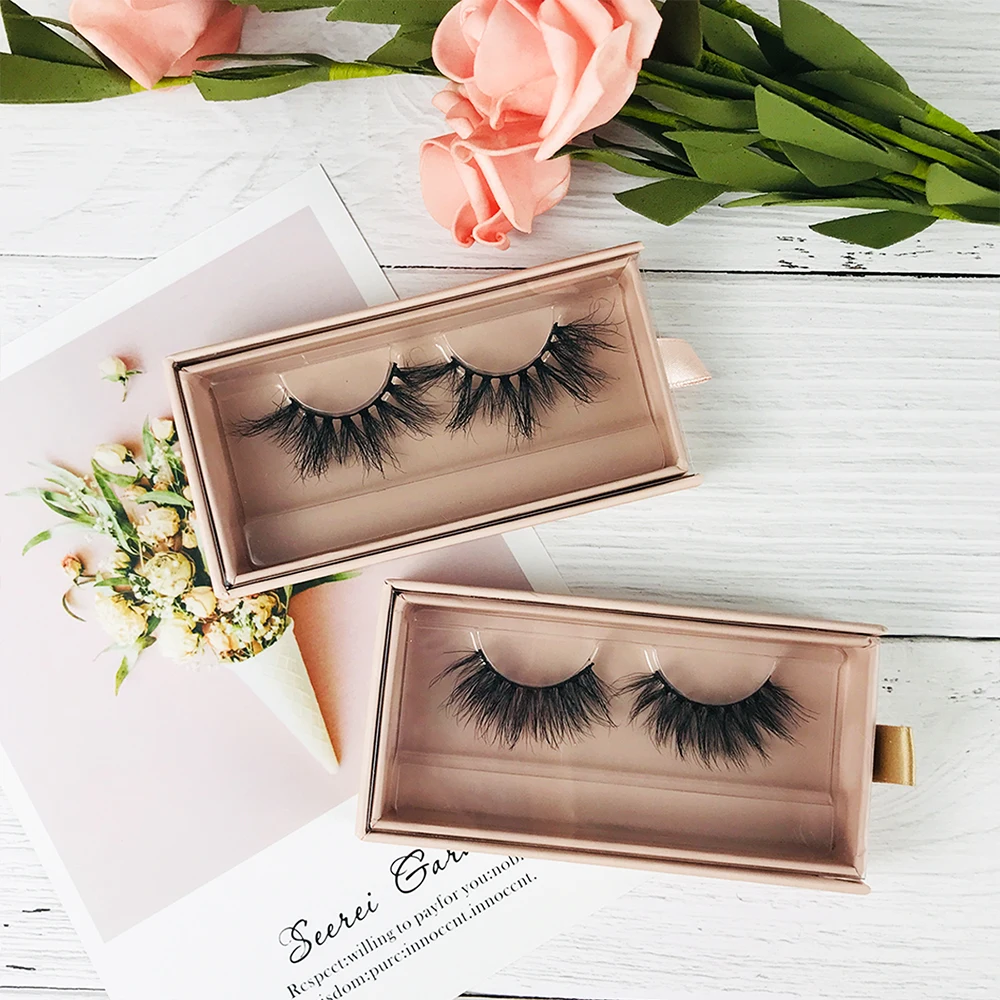 Wholesale Magnetic Eyelashes Cases Packaging Custom Lash Boxes logo Wholesale 25mm Mink Eye -lashes Fluffy Box Package Vendors 3