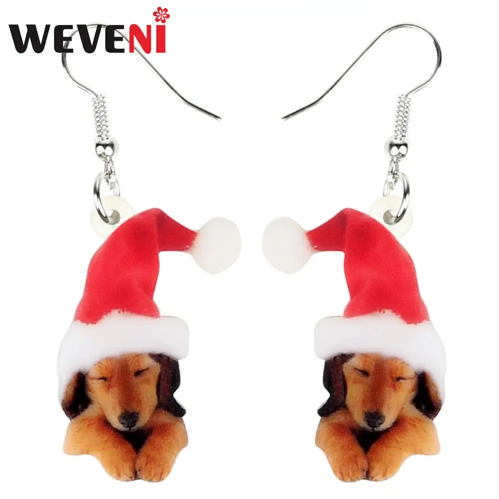 

WEVENI Acrylic Christmas Anime Sweet Labrador Dog Earrings Drop Dangle Girl Kids Cute Pets Charms Gift Fashion Party Decorations