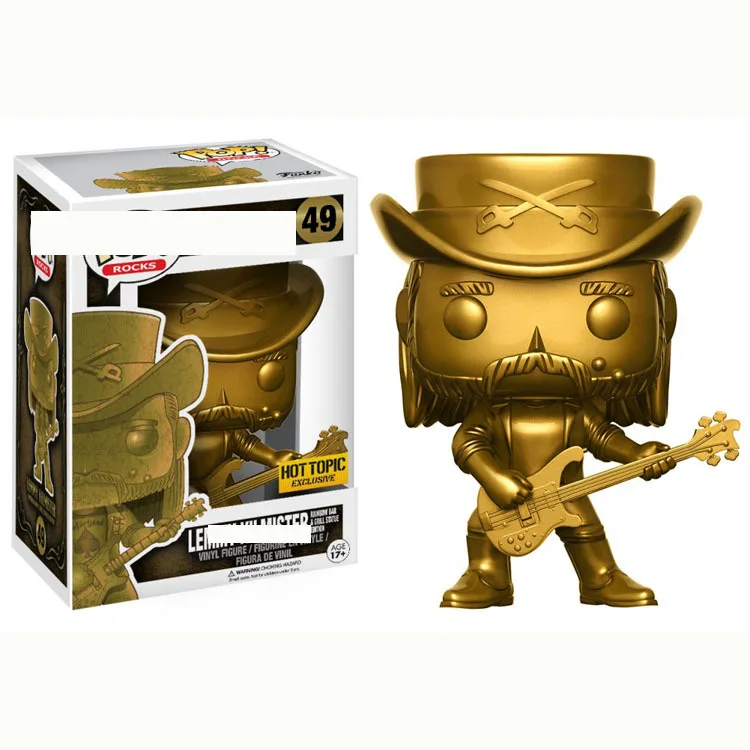 FUNKO POP Rock Motorhead Lemmy Kilmister ПВХ Куклы Фигурки Коллекция фильмов модель игрушки для детей Хэллоуин Рождественский подарок - Цвет: 1