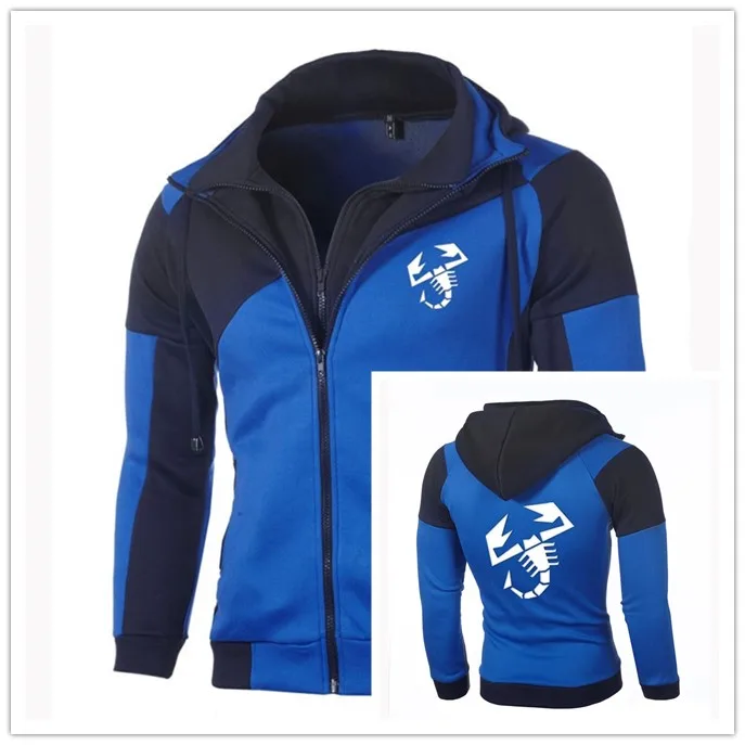 Karl Abarth Logo Sports Wear Sweatshirt Double Zipper Jacket Men Coat Fleece Hoodies Cotton Cardigan Y | Автомобили и мотоциклы