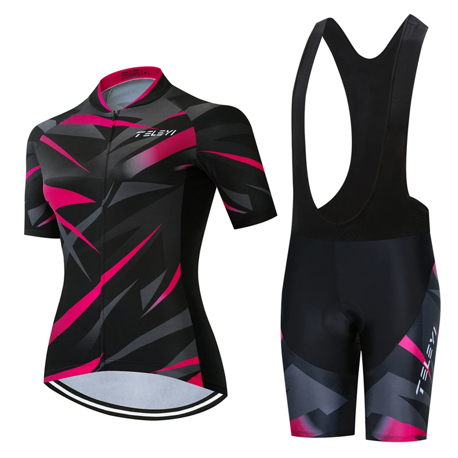 Teleyi 2020 Женская Профессиональная велосипедная команда с коротким рукавом Maillot