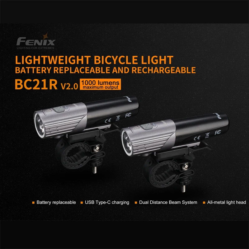 Fenix BC21R V2.0 Cree нейтральный белый светодиодный 1000 люмен перезаряжаемый светильник