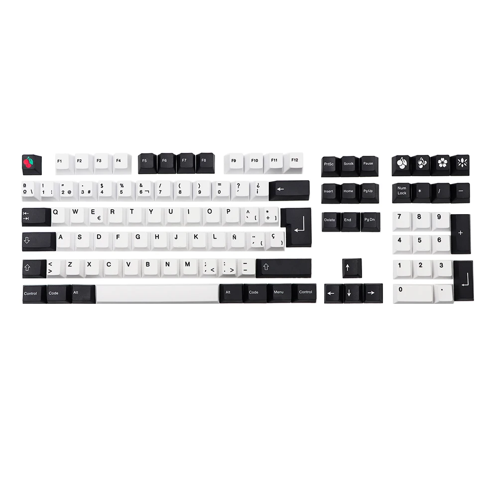 Pbt Keycap para Cherry Gateron mx Switches Tampas de Teclado Iso Perfil Dye Sub Keycaps Layout de Espanha 64 96 108 - Imagem 2