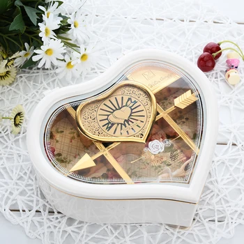 

Mini Heart-shape Dancing Ballerina Music Box Jewellery Box Carousel Swivel Clockwork Music Box Nice Gift for Girls