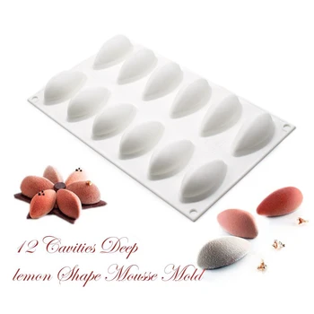 

1pc 12 Holes Small Shells Cake Pan Mold French Dessert Mousse Silicone White Pastry Mould Baking Non-Stick Decoration Bake Tools