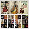 Rock Music Vintage Metal Poster Plates Home Decoration Wall Stickers Plaques Guitar Gifts for Bedroom Wall Art Decor Metal Signs 1