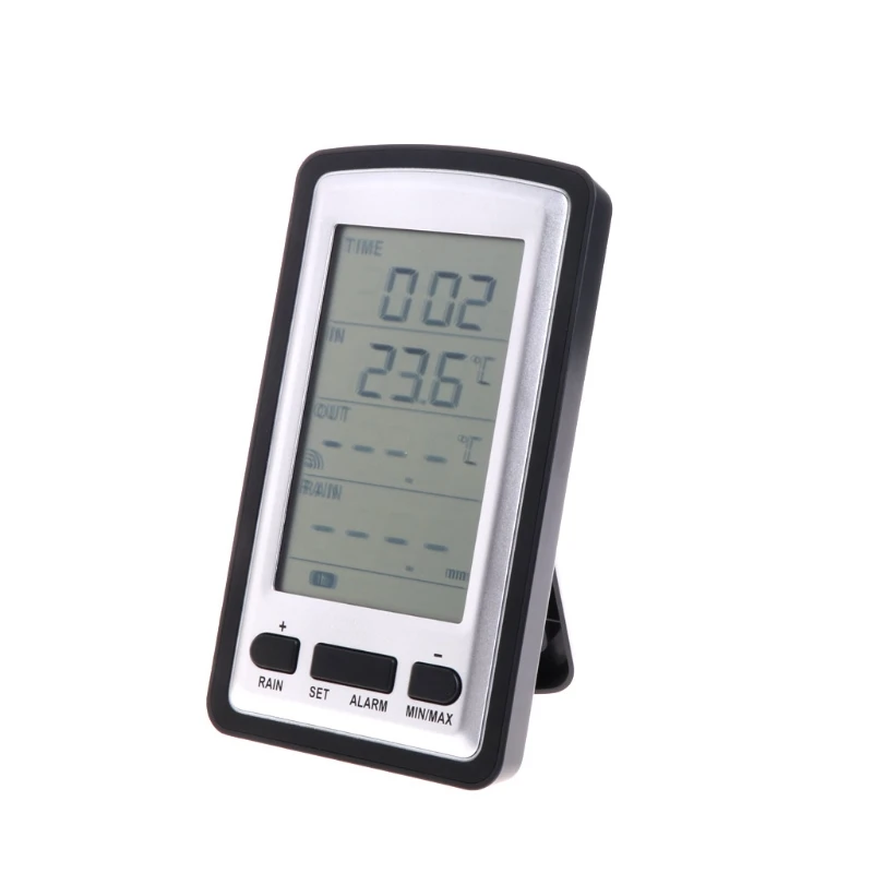 Wireless Rain Meter Gauge Weather Station indoor/outdoor temperature Recorder