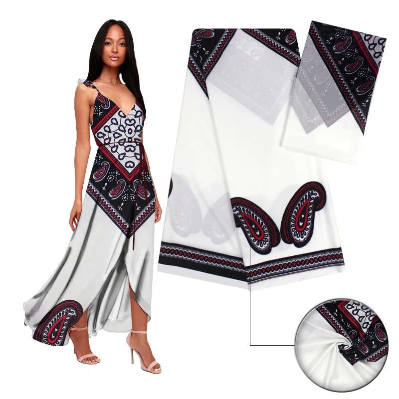 2+ 4 ярдов атласный шелк с шифоновой тканью мягкая африканская ткань для платья Анкара ткань Африканская восковая печатная ткань нигерийская