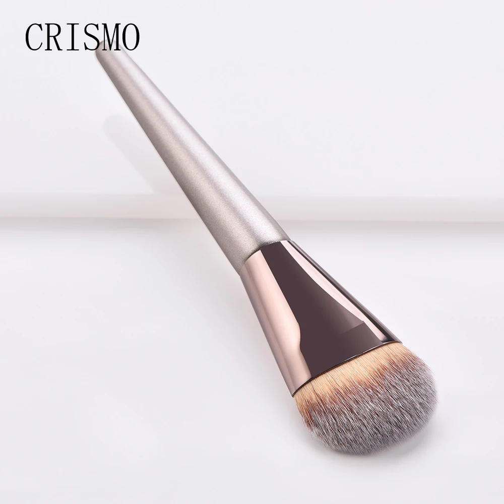 CRISMO 9pcs Champagne Makeup Brushes Set Cosmetic Foundation Powder Blush Eyeshadow Kabuki Blending Make Up Brush 5