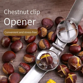 

Stainless Steel 2 in 1 Quick Chestnut Clip Walnut Pliers Metal NutCracker Sheller Nut Opener Kitchen Tools Cutter Gadgets